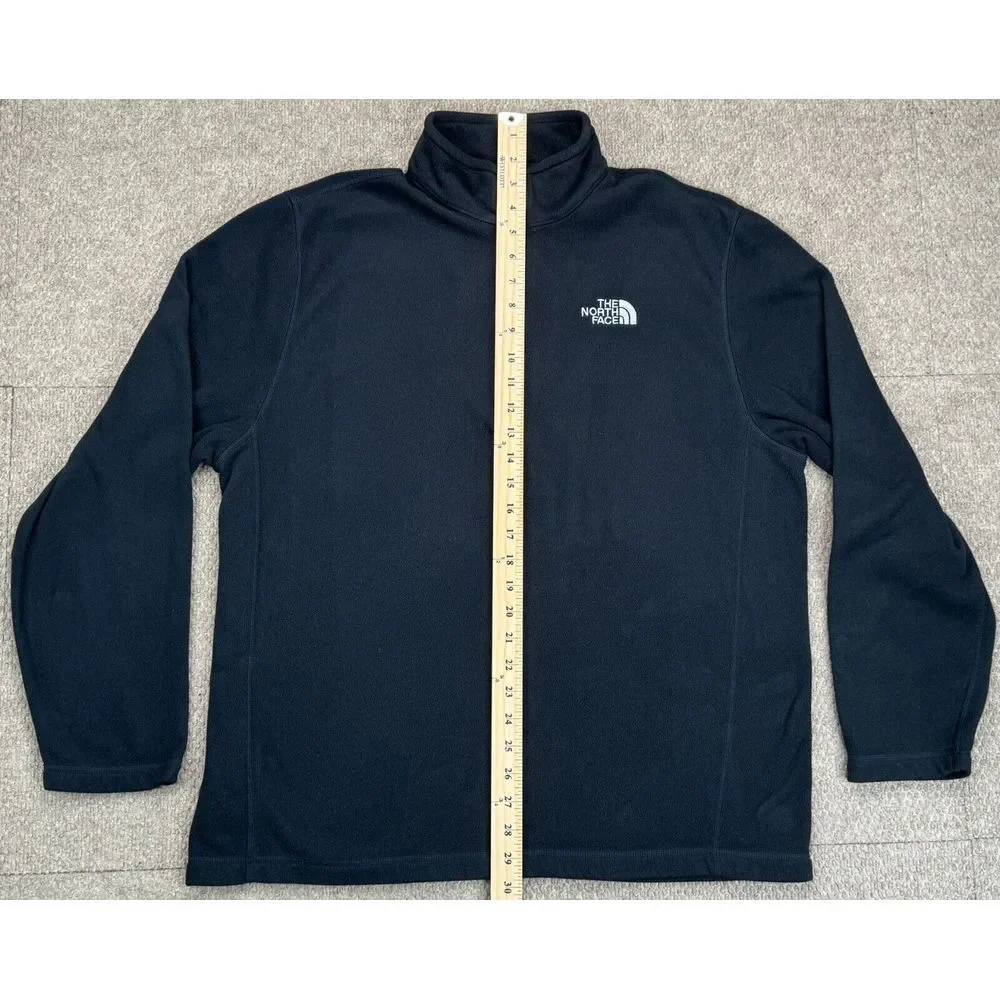 The North Face Men's 1/4 Zip Long‎ Sleeve Black Sweater Fleece Size XL